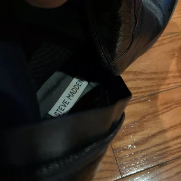 STEVE MADDEN Knee boots Black Leather Riding tall - Picture 5 of 6